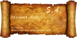 Strobel Azár névjegykártya